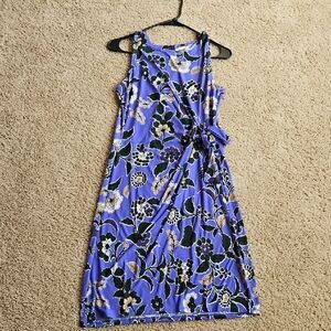 Ann Taylor Factory Floral Sleeveless Wrap Dress